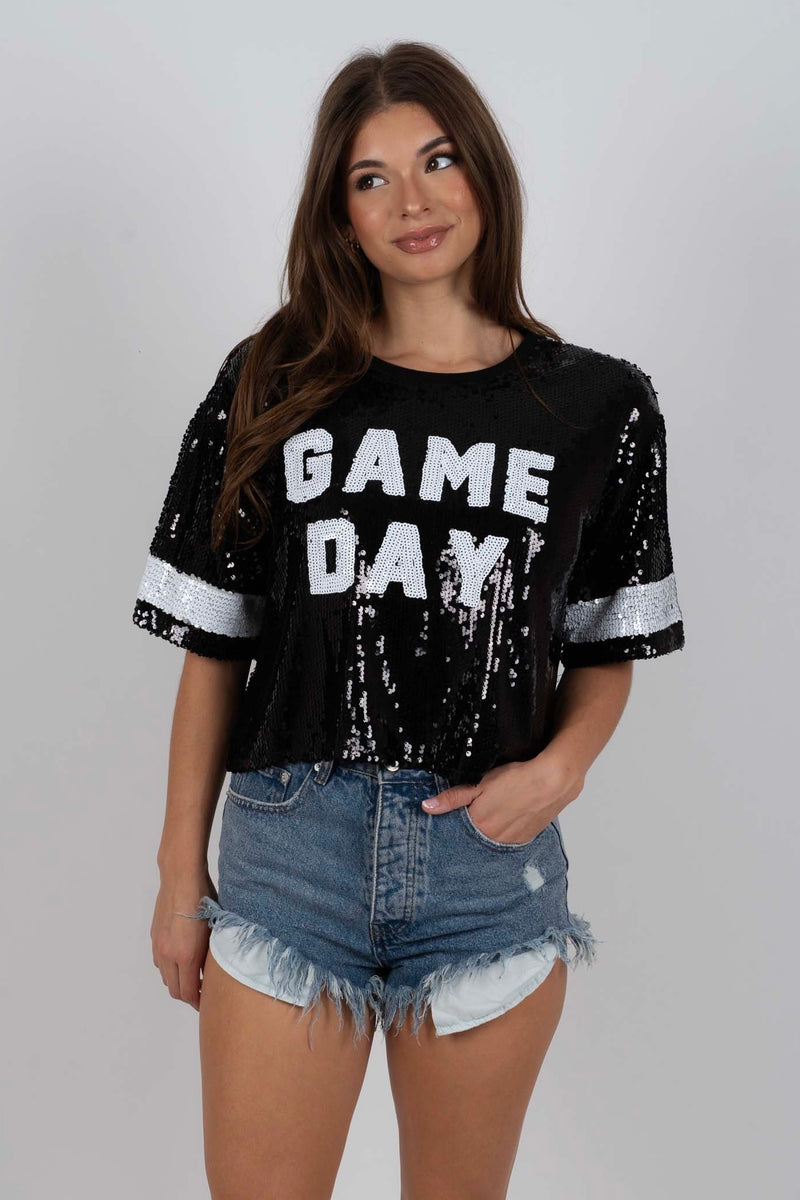 Sequin Gameday Top