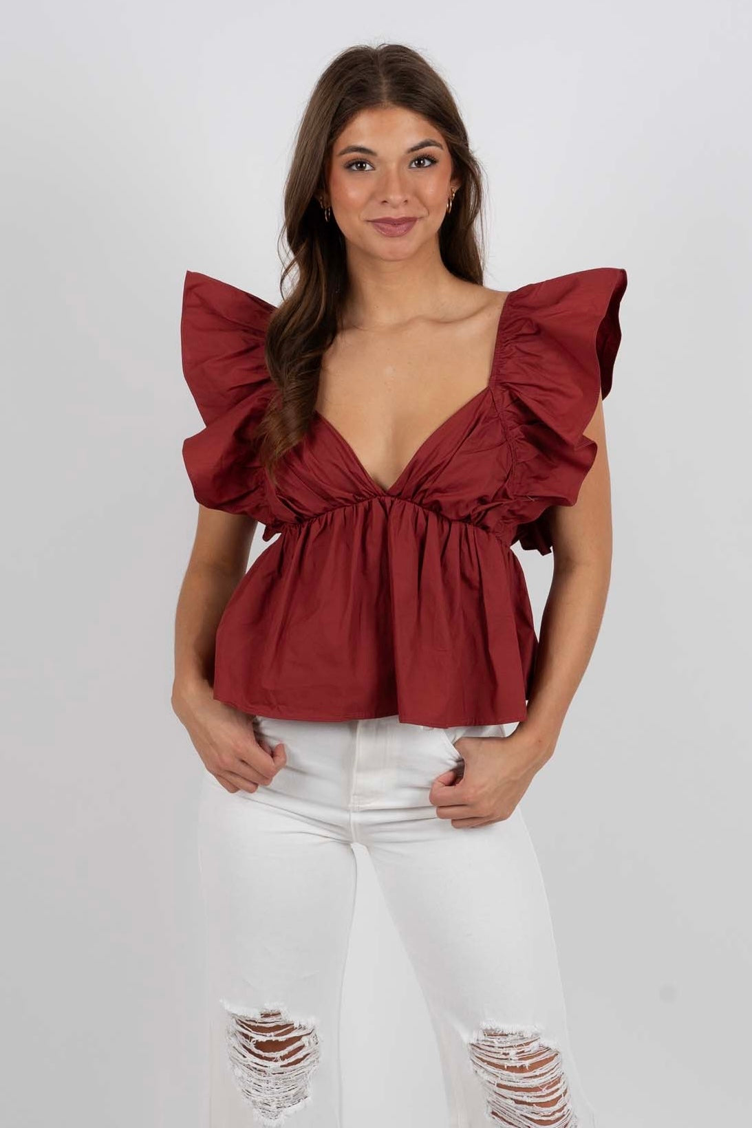 Big Ambitions Top (Maroon)