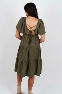 Time Will Tell Dress (Olive)