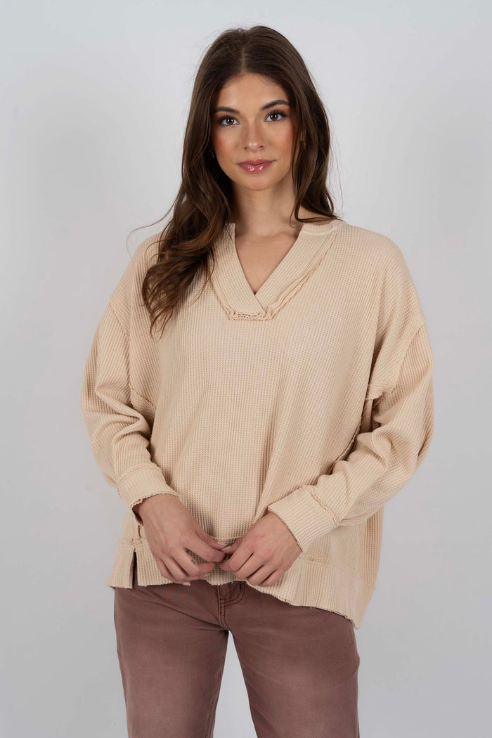 Just Pretending Sweater (Powder Beige)