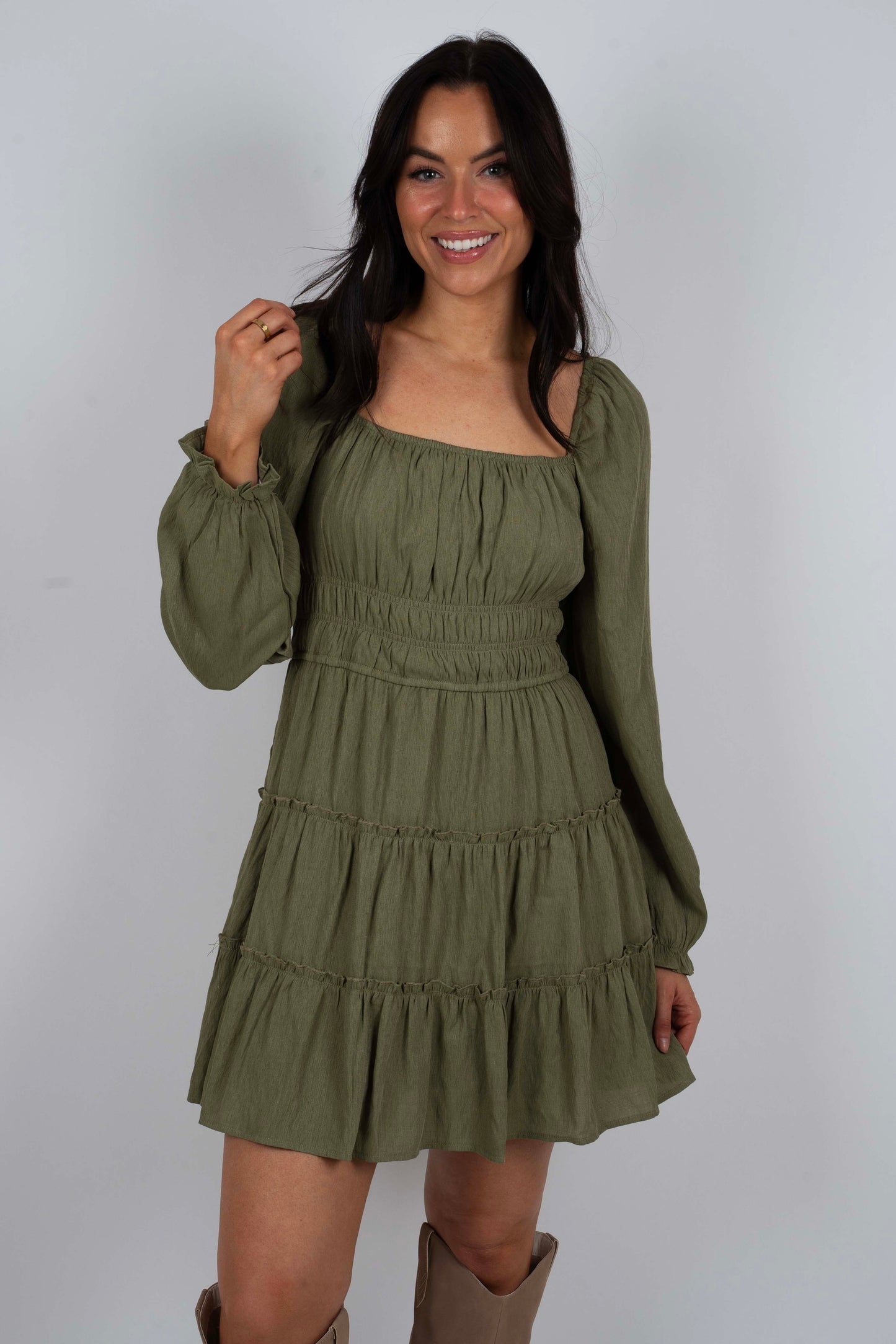 Once In A Lifetime Dress (Olive)