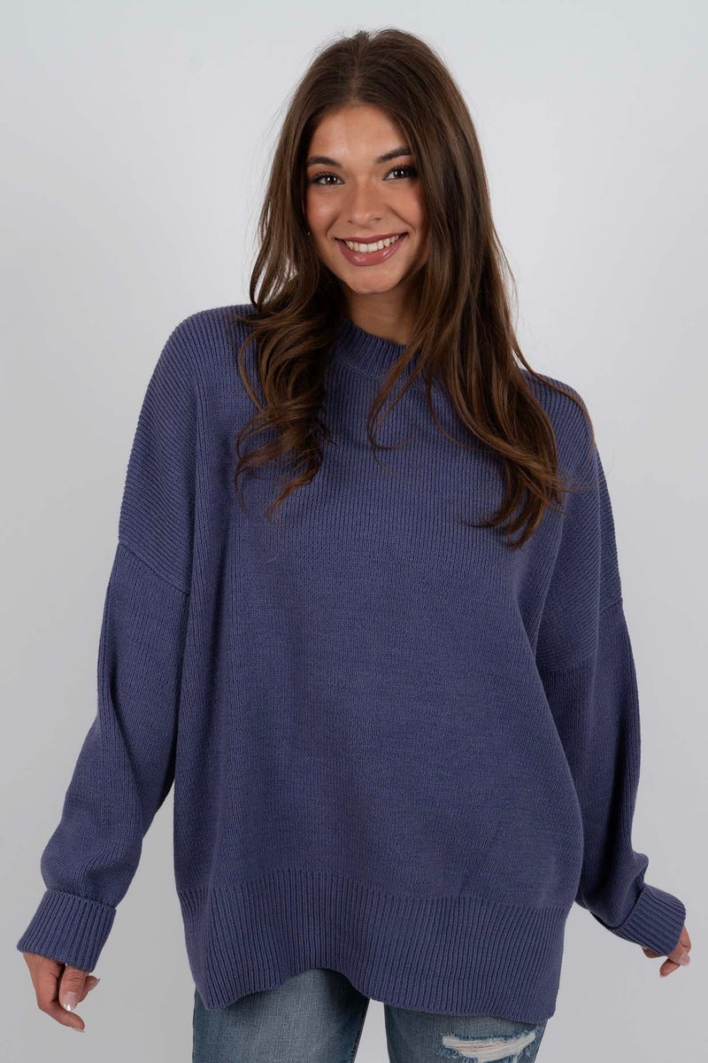 Something To Tell Sweater (Denim)