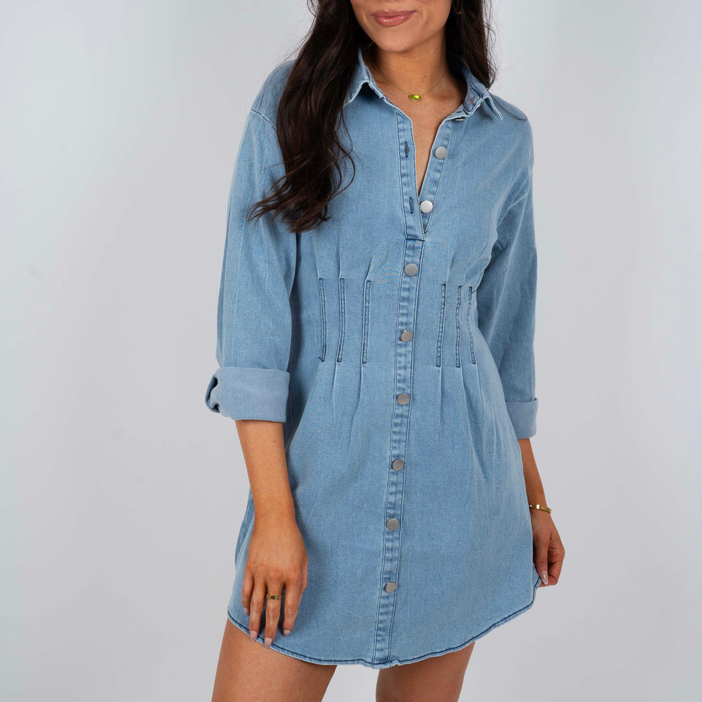 Pink Skies Denim Dress