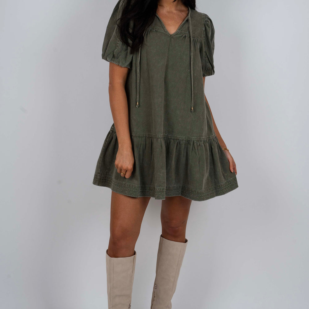 Keep You Near Dress (Olive)