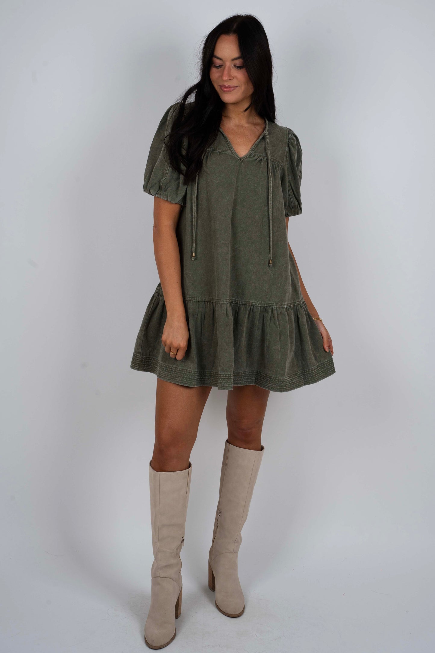 Keep You Near Dress (Olive)