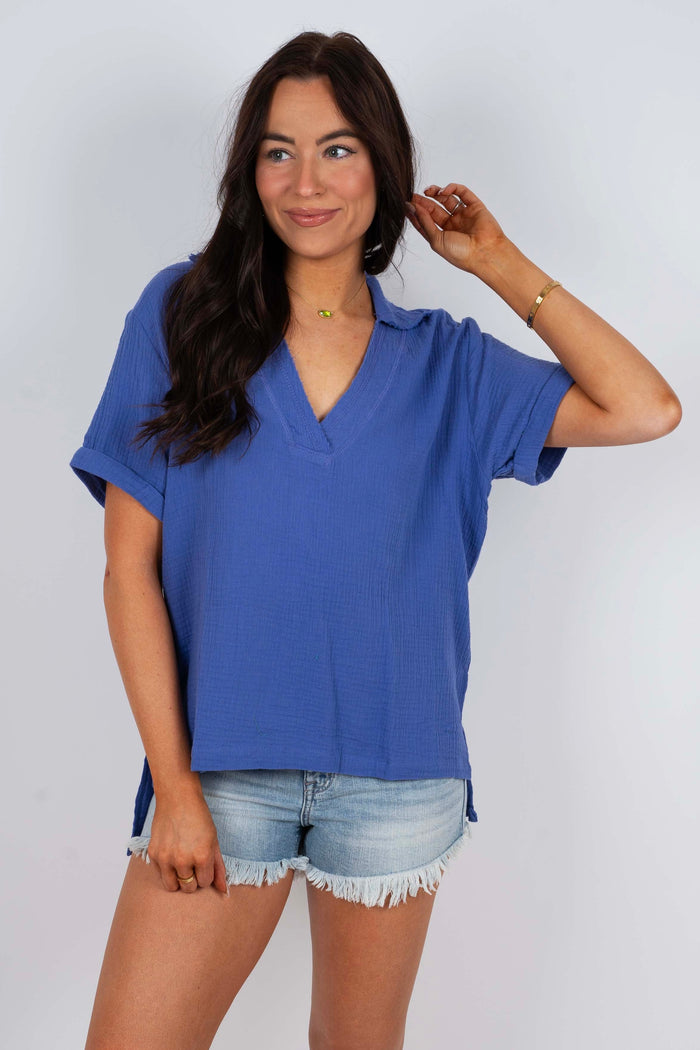 To Be Yours Top (Blue Billow)