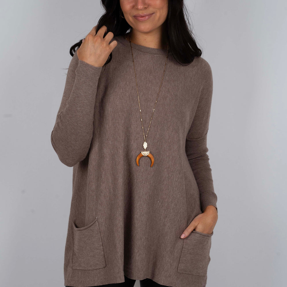 
                  
                    Totally Smitten Sweater (New Mocha)
                  
                