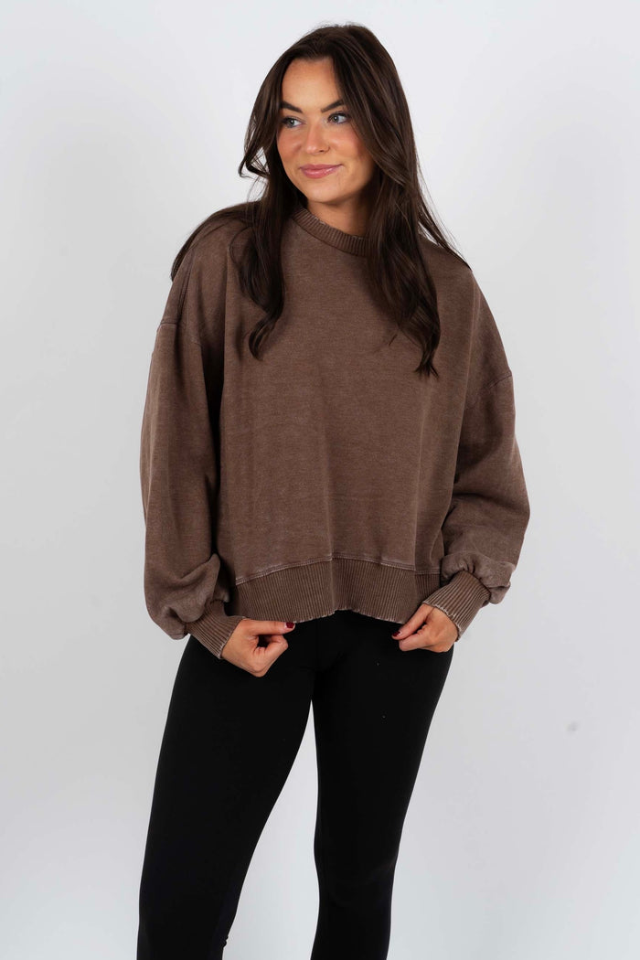Lindsey Oversized Pullover (Mocha)