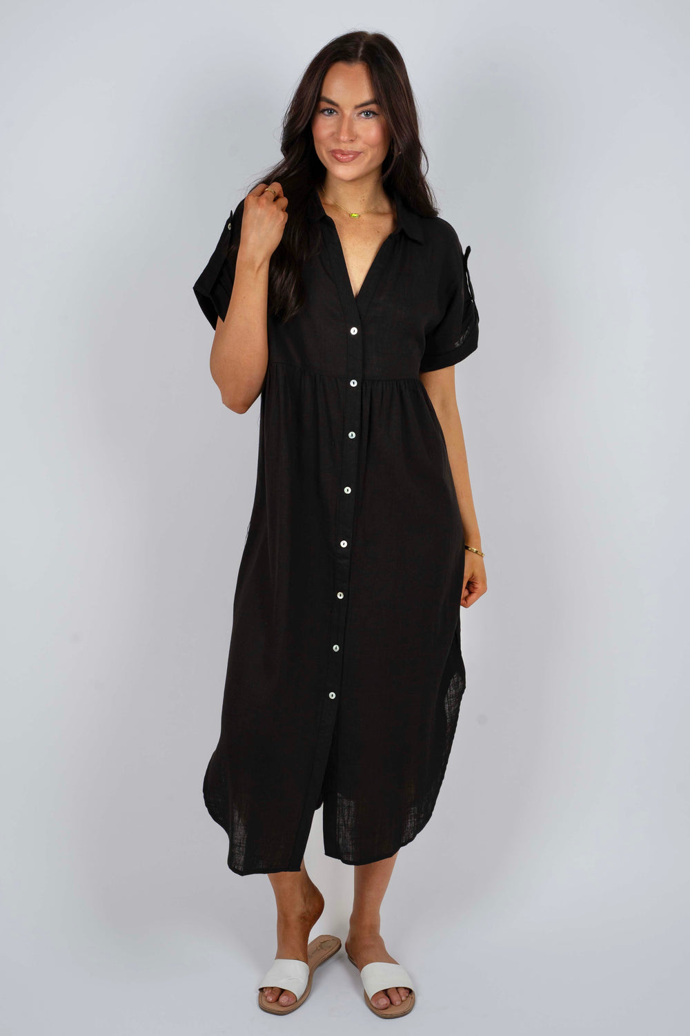 Take A Moment Maxi Dress (Black)