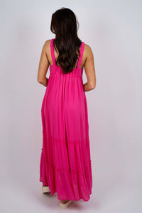 Dreaming Of Love Maxi Dress (Hot Pink)