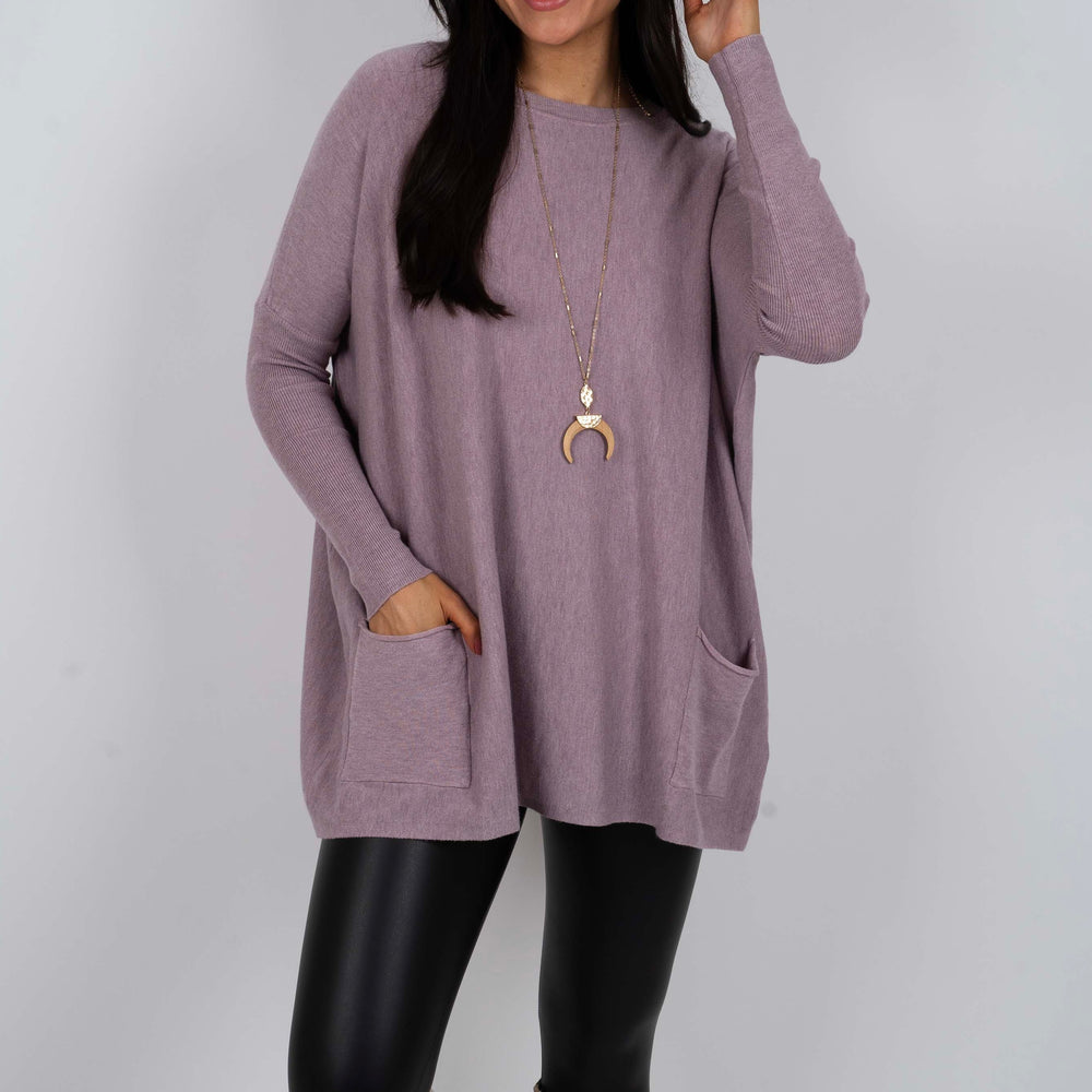 
                      
                        Totally Smitten Sweater (Lavender)
                      
                    