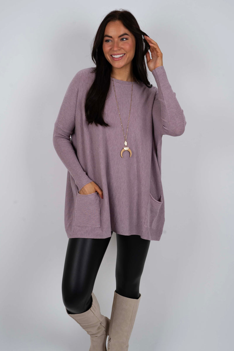 Totally Smitten Sweater (Lavender)