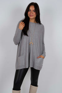 Totally Smitten Sweater (Heather Grey)