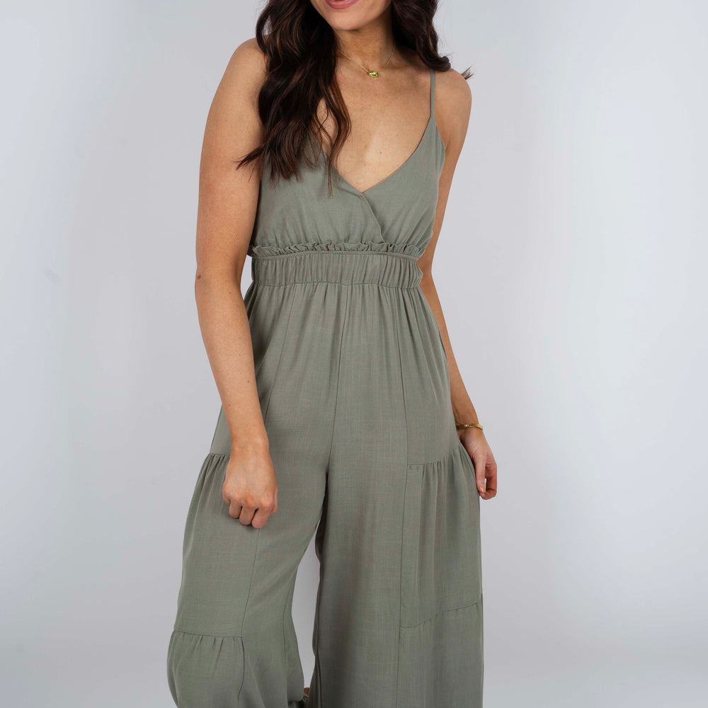 Think About You Jumpsuit (Sage)