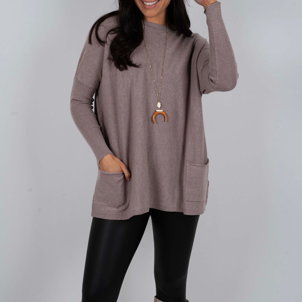 Totally Smitten Sweater (New Warm Grey)