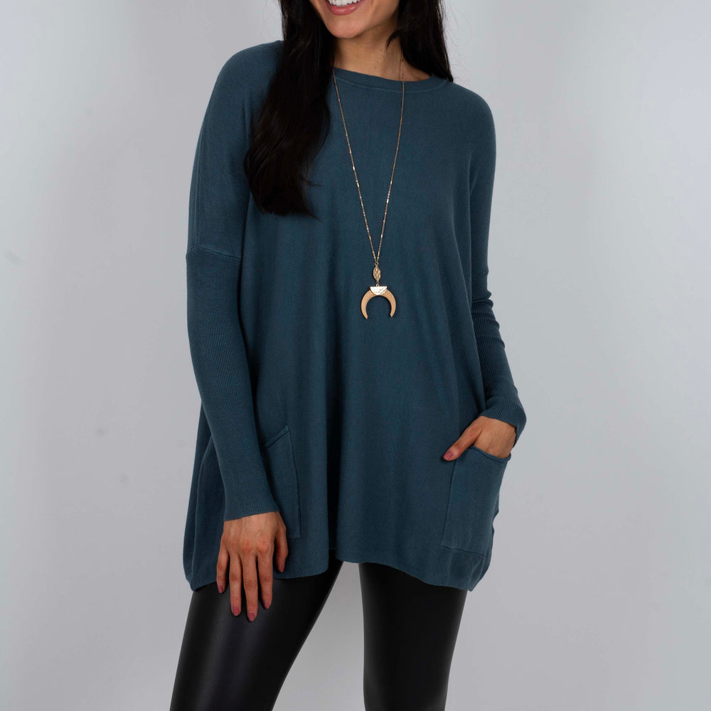 
                      
                        Totally Smitten Sweater (Teal)
                      
                    