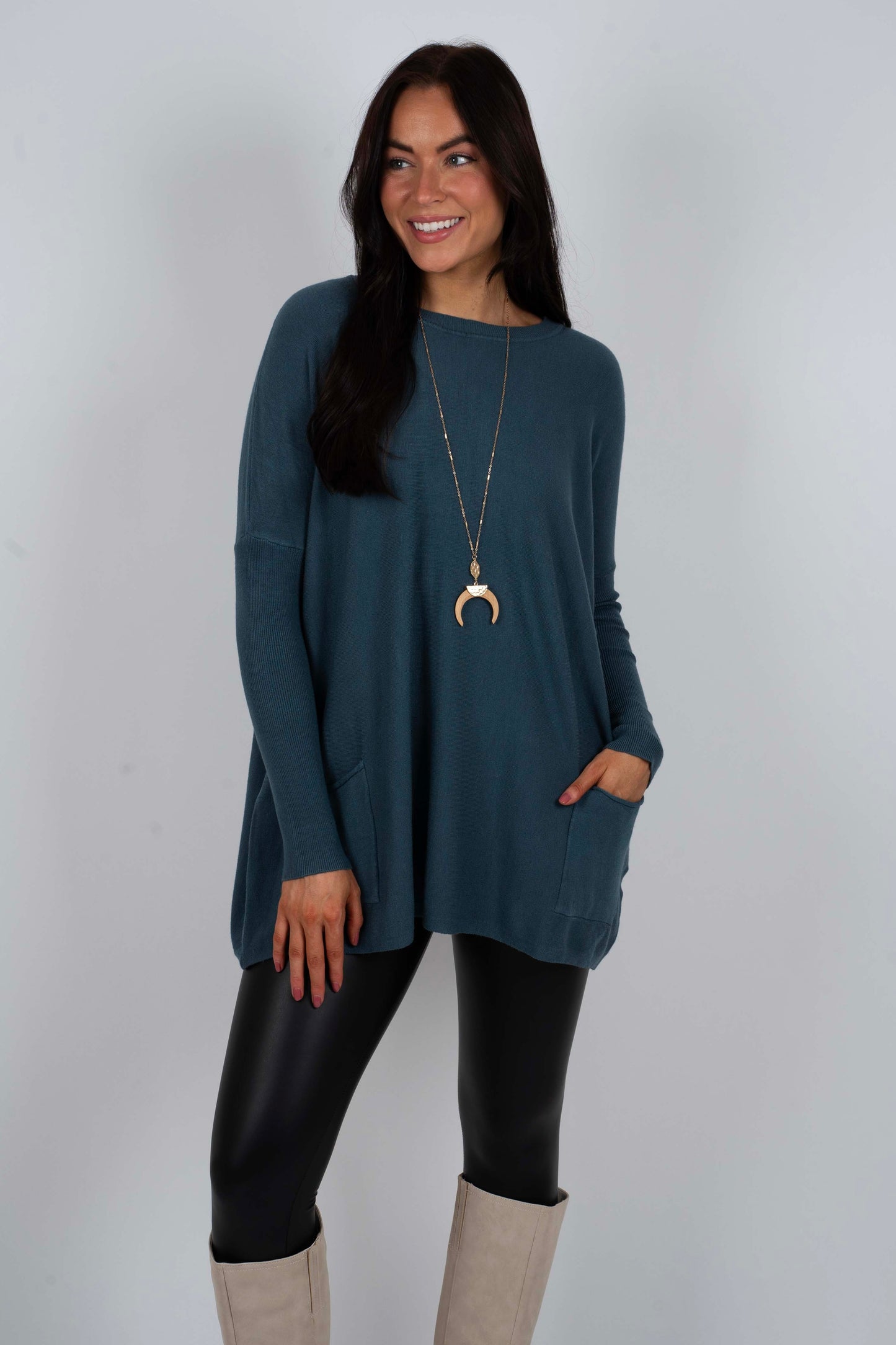 Totally Smitten Sweater (Teal)