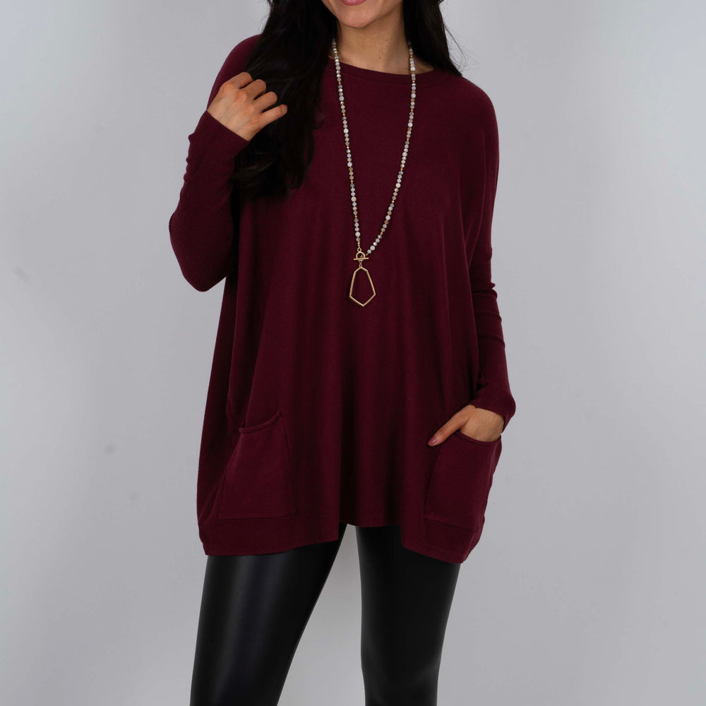 
                      
                        Totally Smitten Sweater (Mulberry)
                      
                    