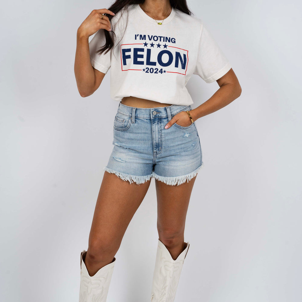 
                      
                        I'm Voting Felon Graphic Tee (Vintage White)
                      
                    