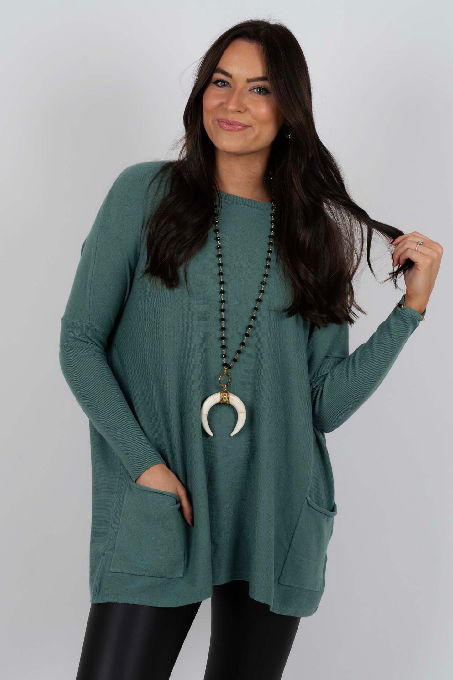 Totally Smitten Sweater (Marine Green)