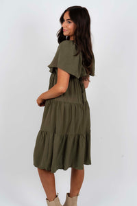 Time Will Tell Dress (Olive)