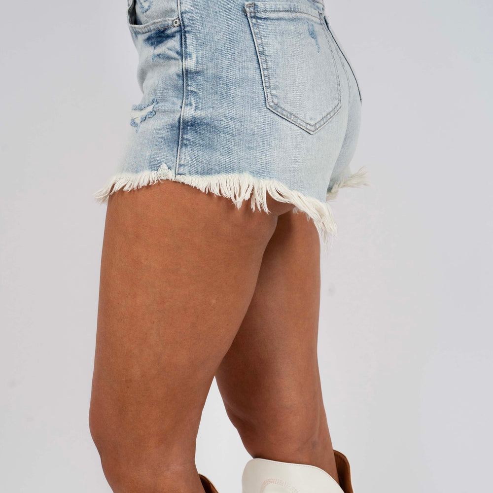 Lulu High Rise Cut Off Shorts (Subzero)