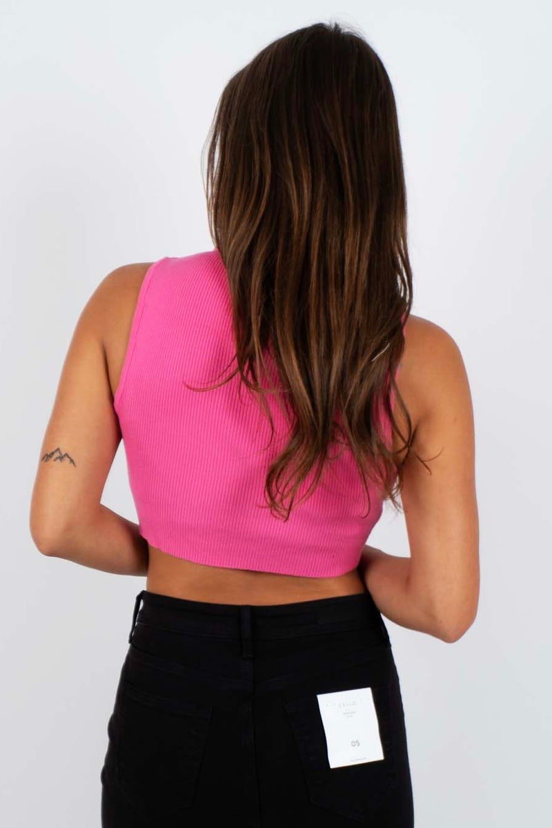 Into Your Soul Sweater Tank (Pink)