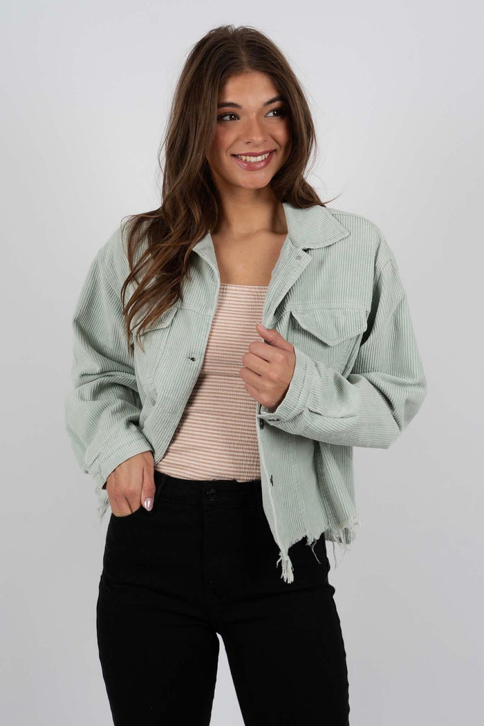 Run The World Jacket (Sage)