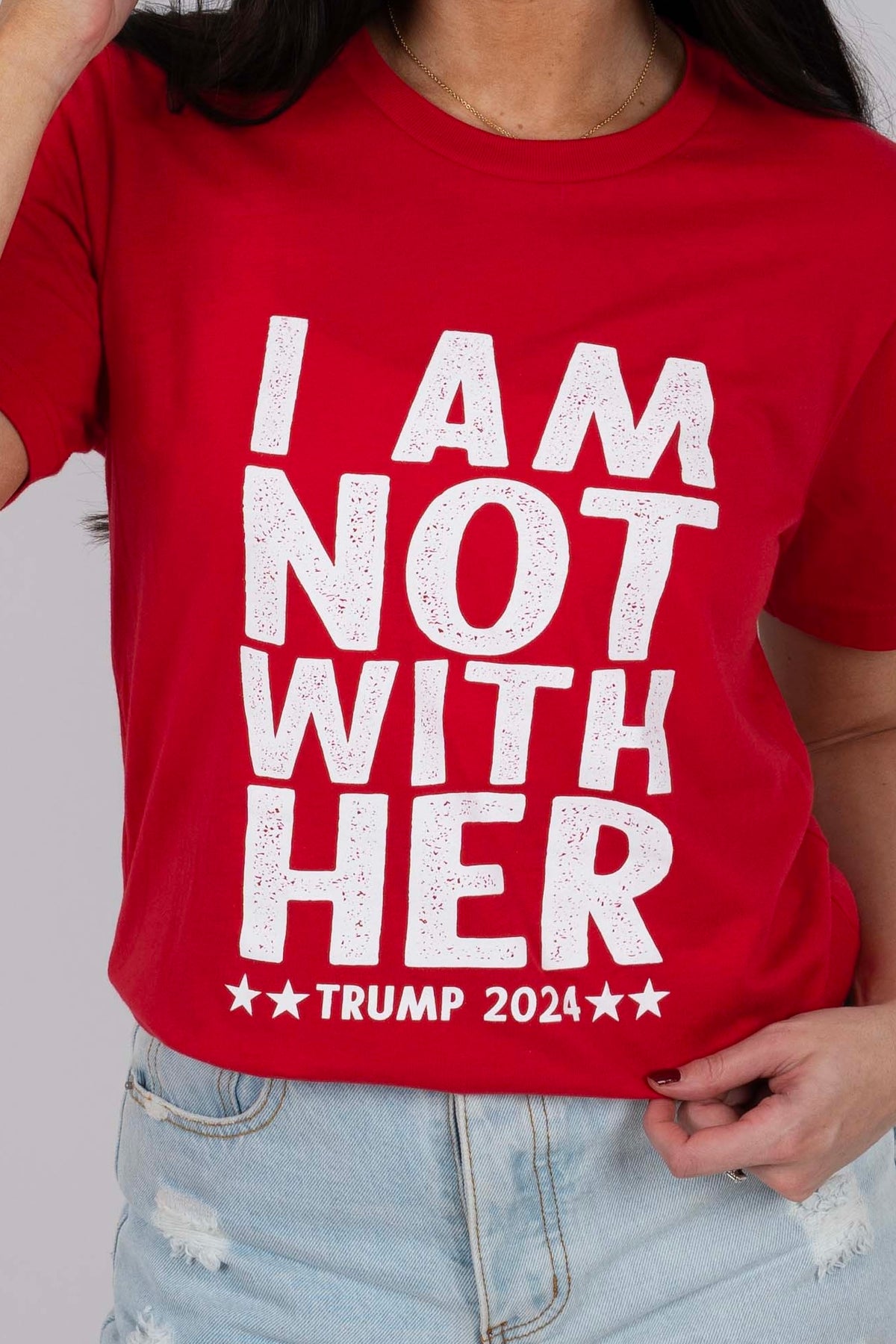 I'm Not With Her Graphic Tee (Red)