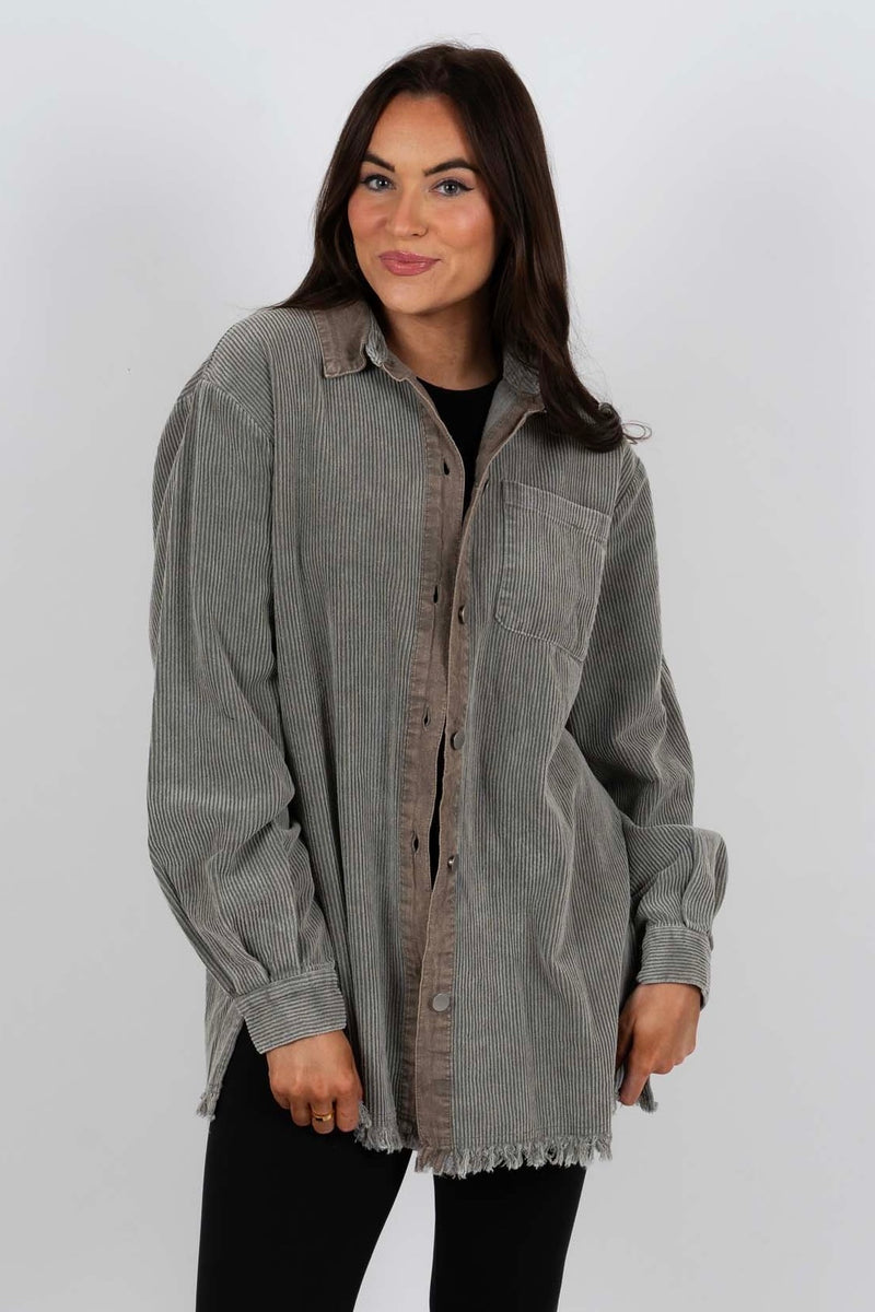 Dream Walker Shacket (Olive)