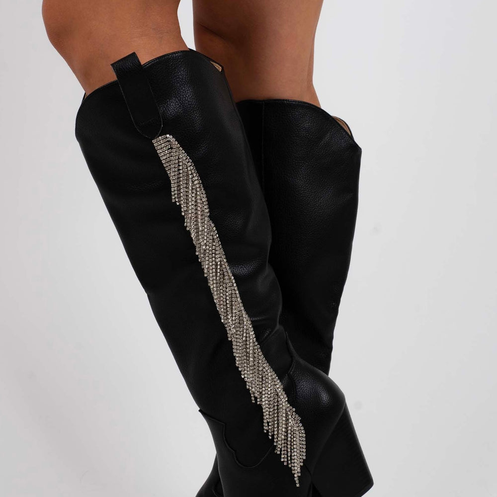 Glasgow Fringe Boots (Black)