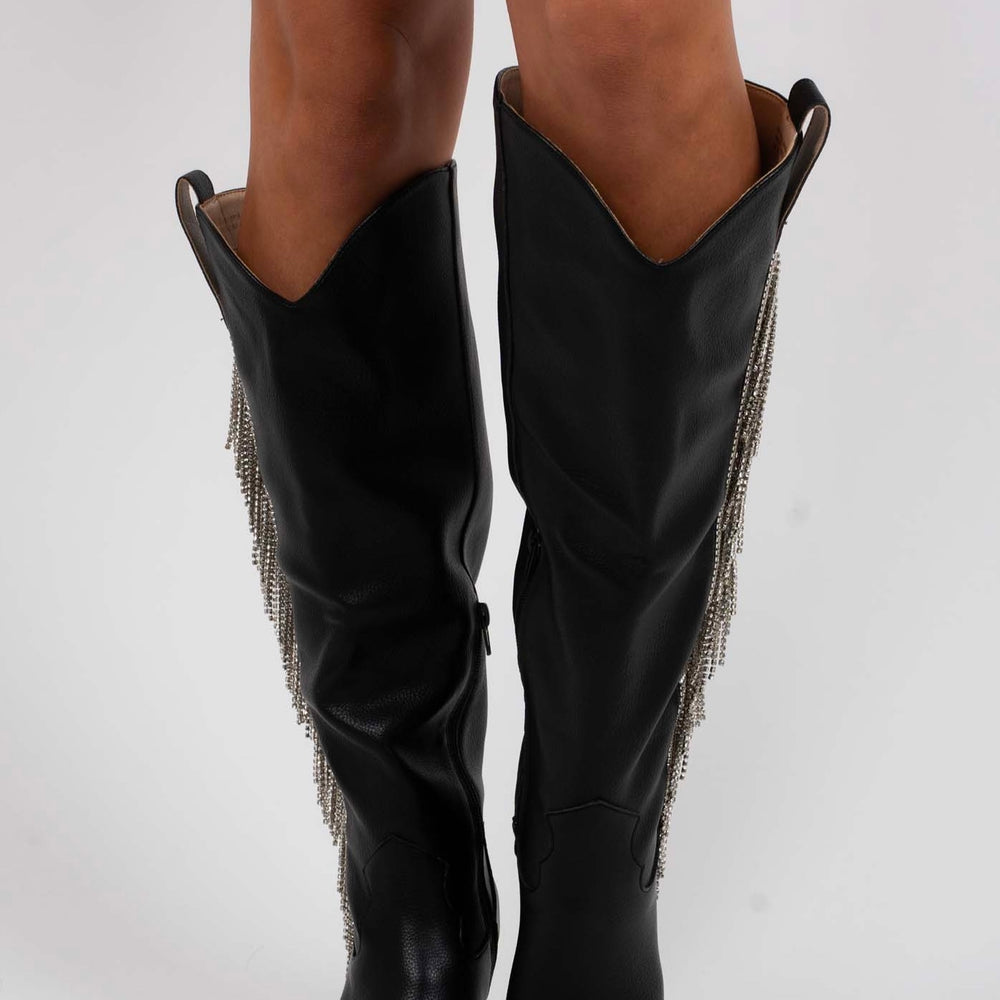 Glasgow Fringe Boots (Black)