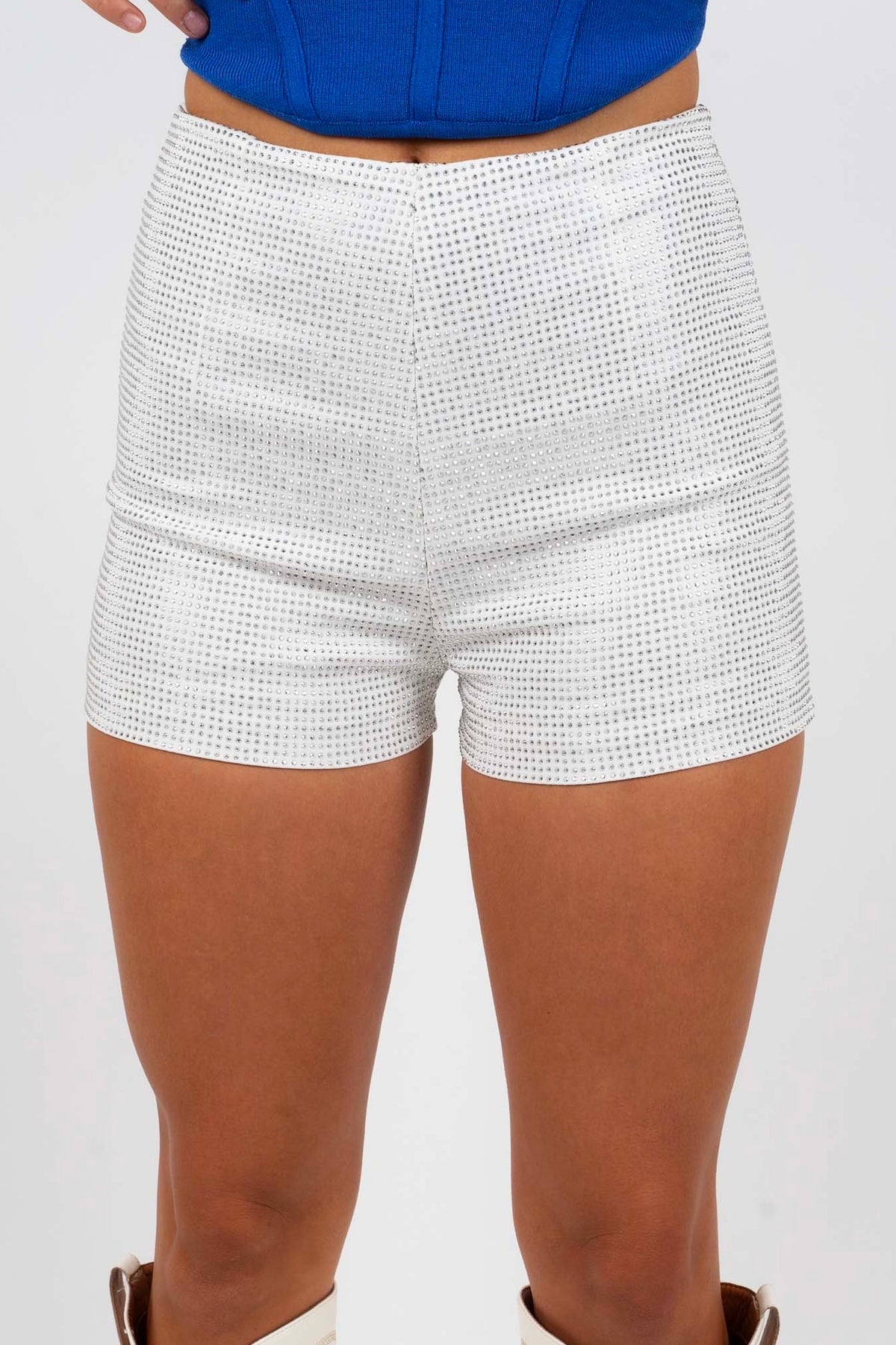 Try To Keep Up Shorts (White)