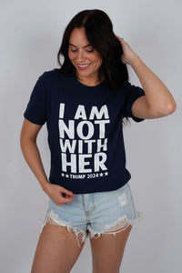 I'm Not With Her Graphic Tee (Navy)