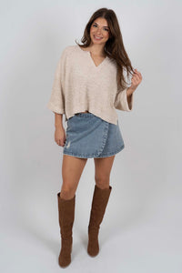 For All The Right Reasons Sweater (Oatmeal)