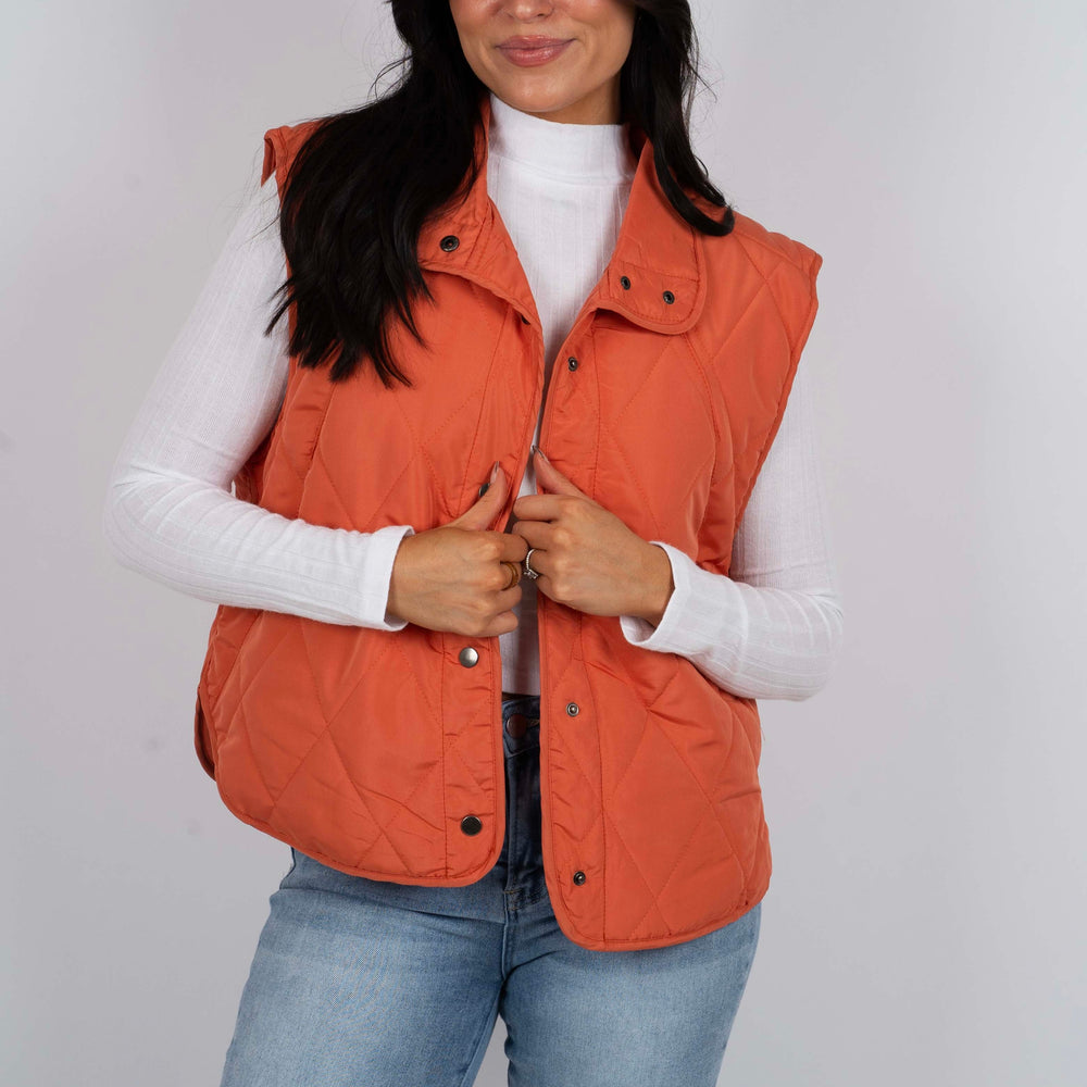 Be Mine Puffer Vest (Rust)