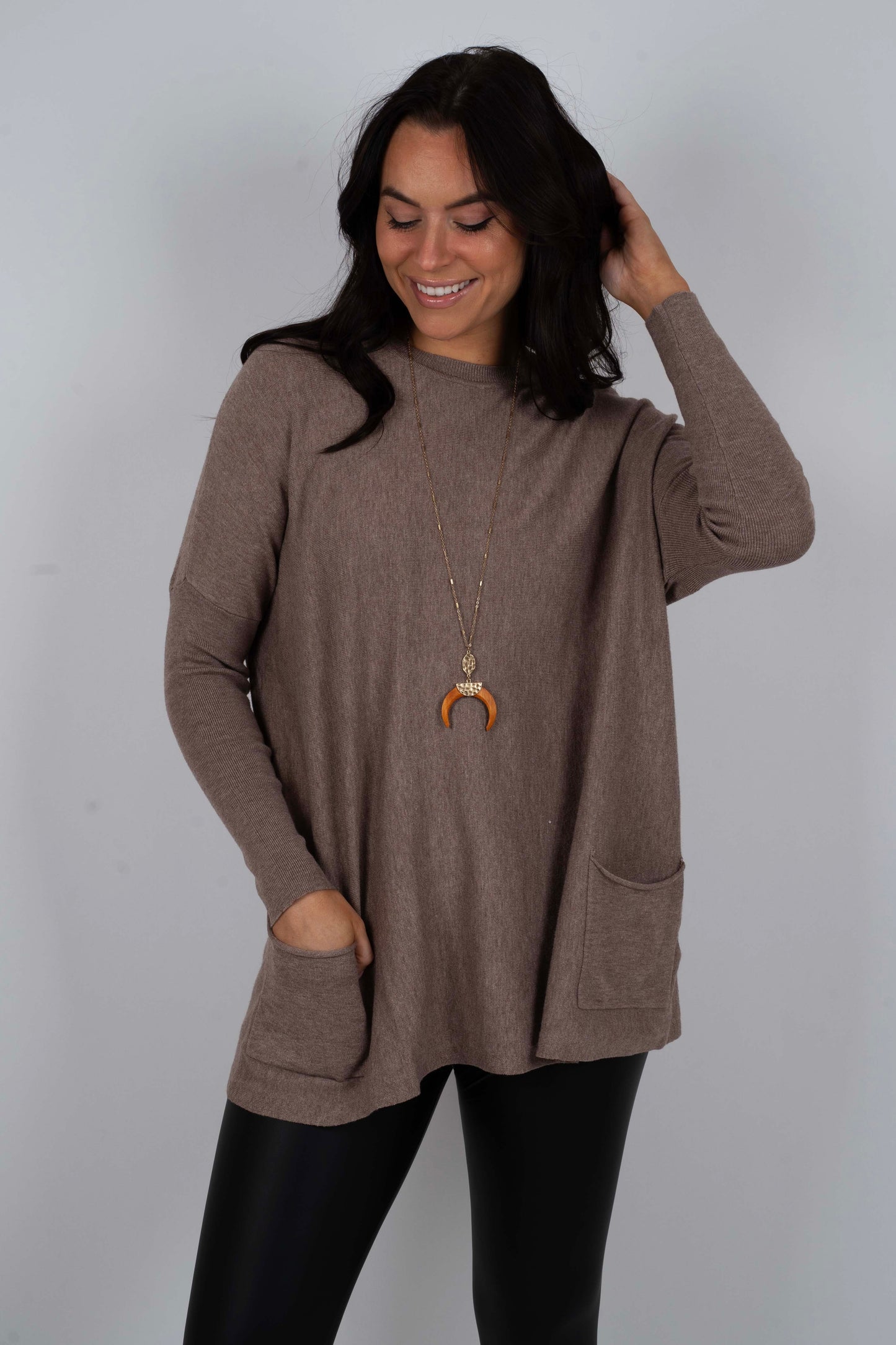 Totally Smitten Sweater (New Mocha)