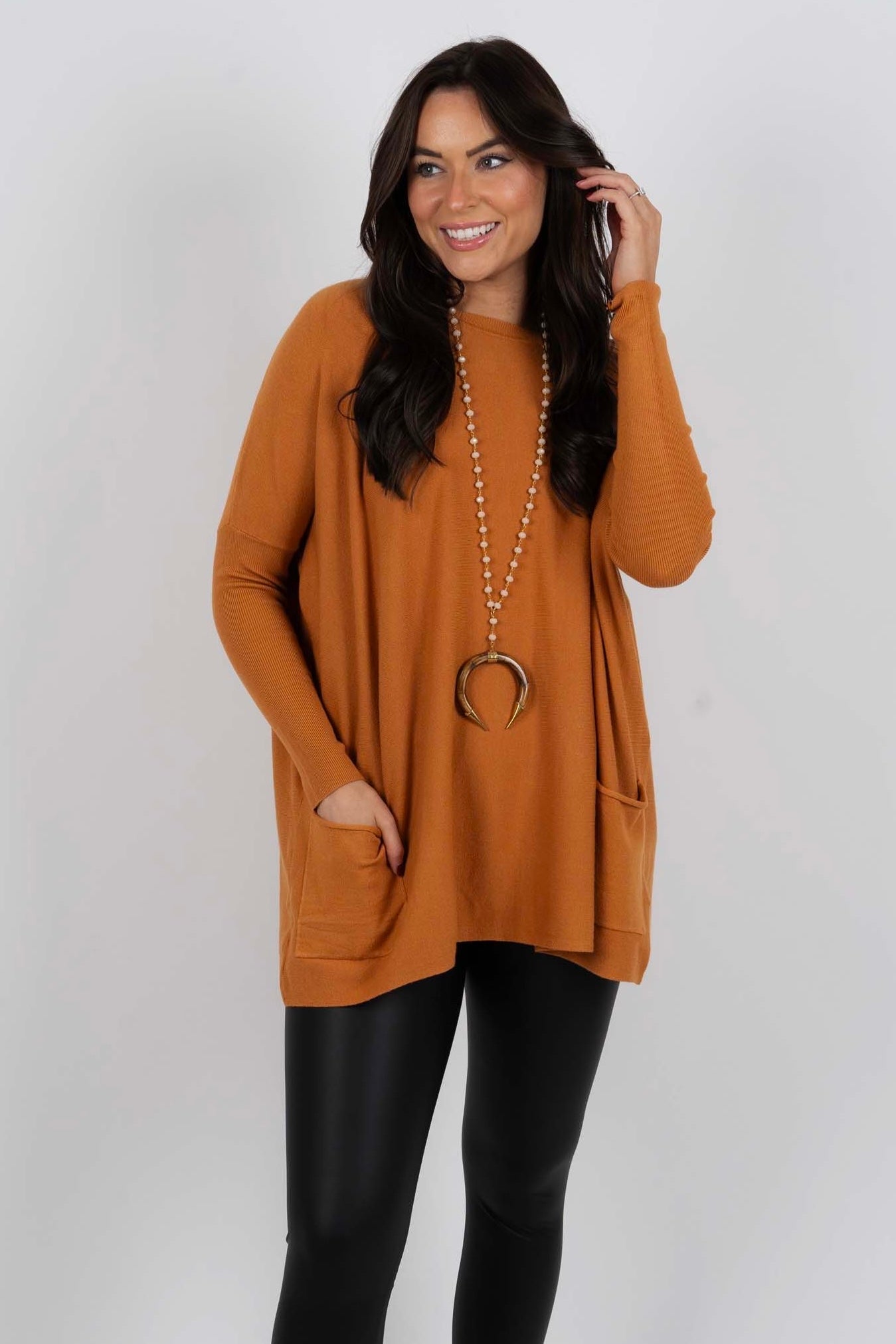 Totally Smitten Sweater (Caramel)