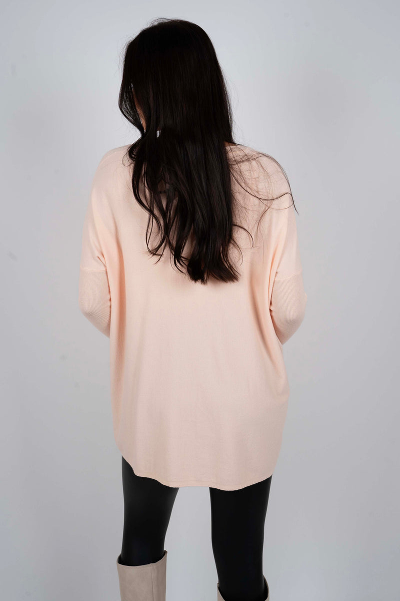 Totally Smitten Sweater (Light Pink)