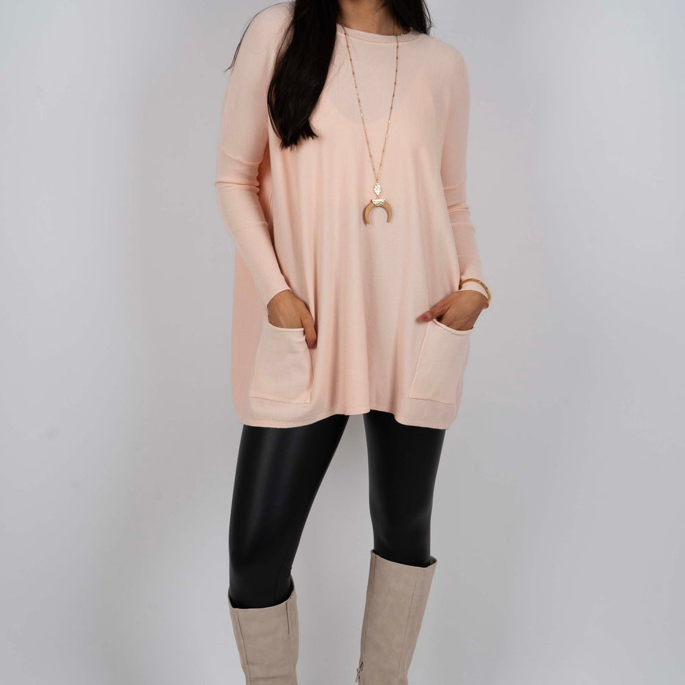 
                      
                        Totally Smitten Sweater (Light Pink)
                      
                    