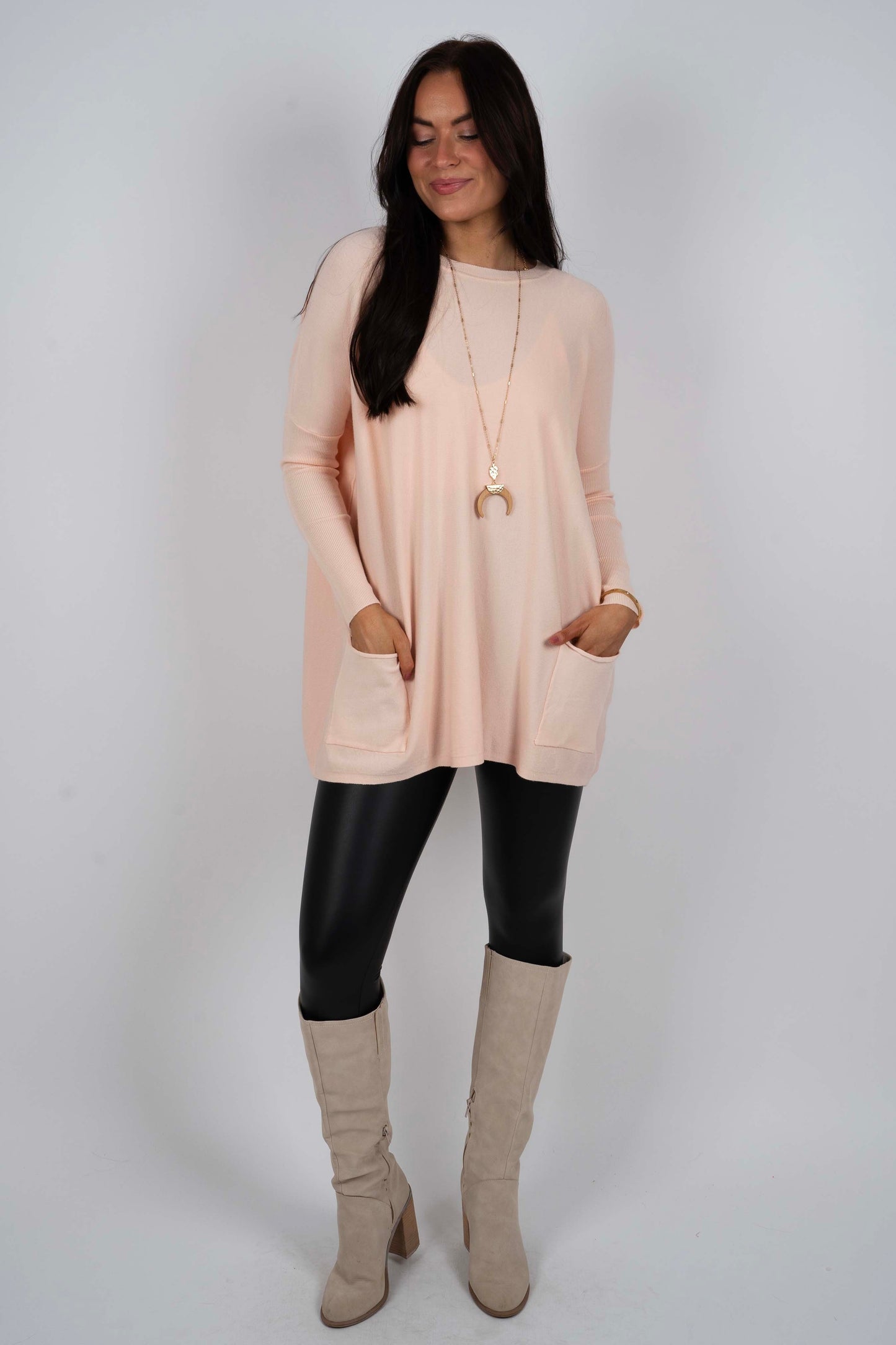 Totally Smitten Sweater (Light Pink)