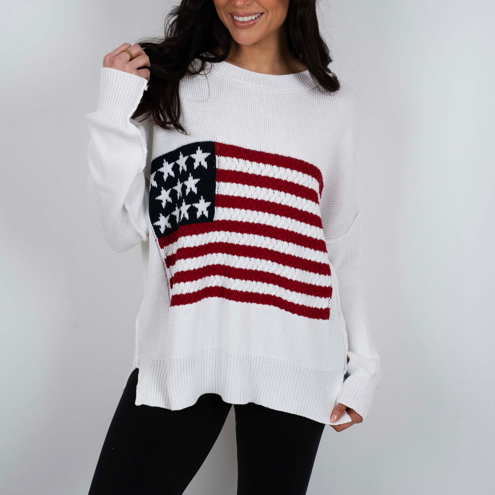 American Flag Sweater