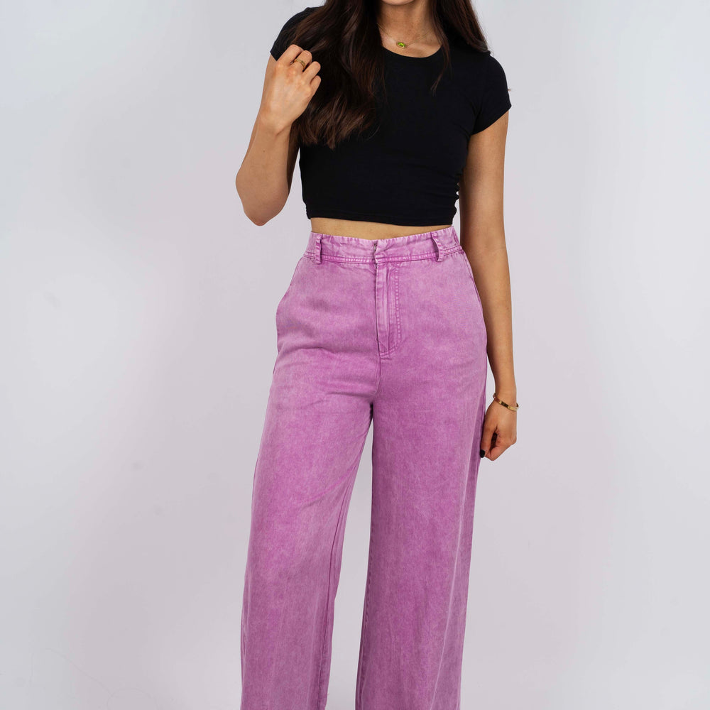 
                      
                        High Stakes Wide Leg Pants (Orchid Pink)
                      
                    