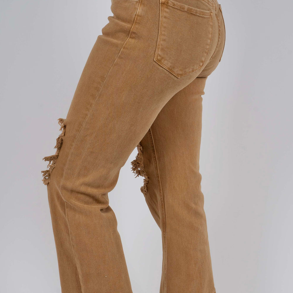 Risen Hailey Straight Leg Jeans (Mocha)