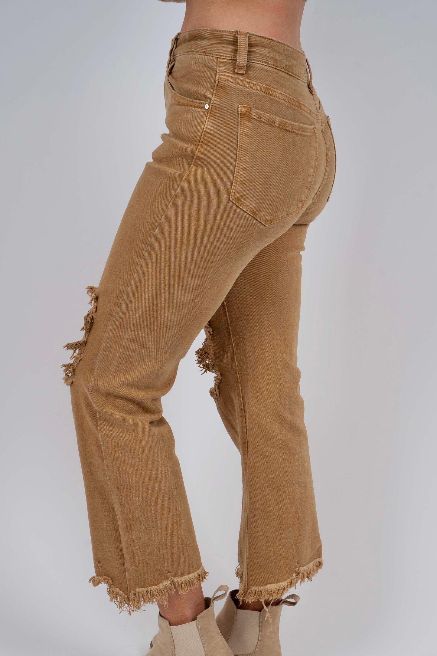 Risen Hailey Straight Leg Jeans (Mocha)