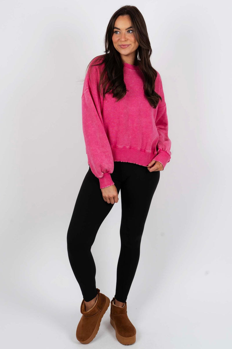 Lindsey Oversized Pullover (Pink)