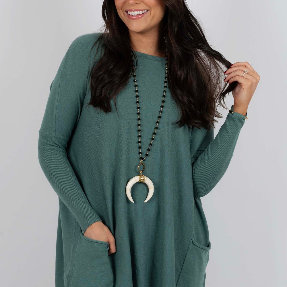 
                      
                        Totally Smitten Sweater (Marine Green)
                      
                    