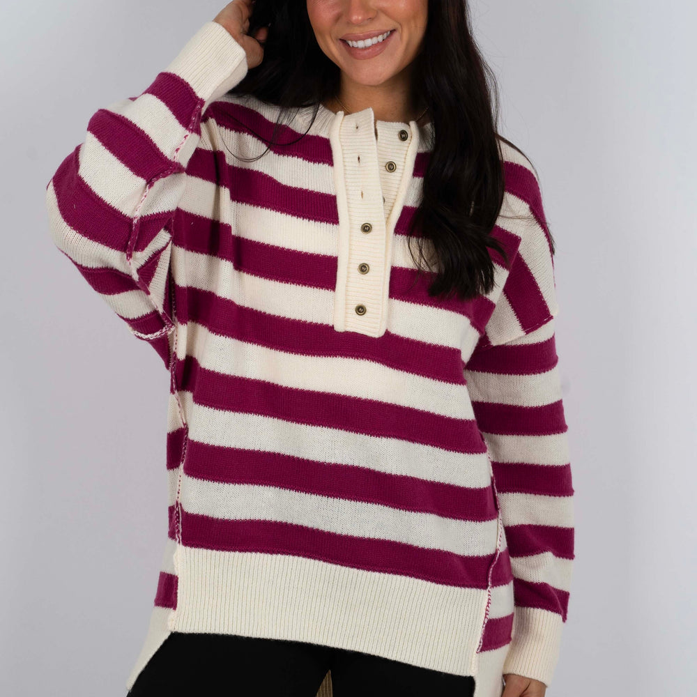 Time To Charm Sweater (Berry)