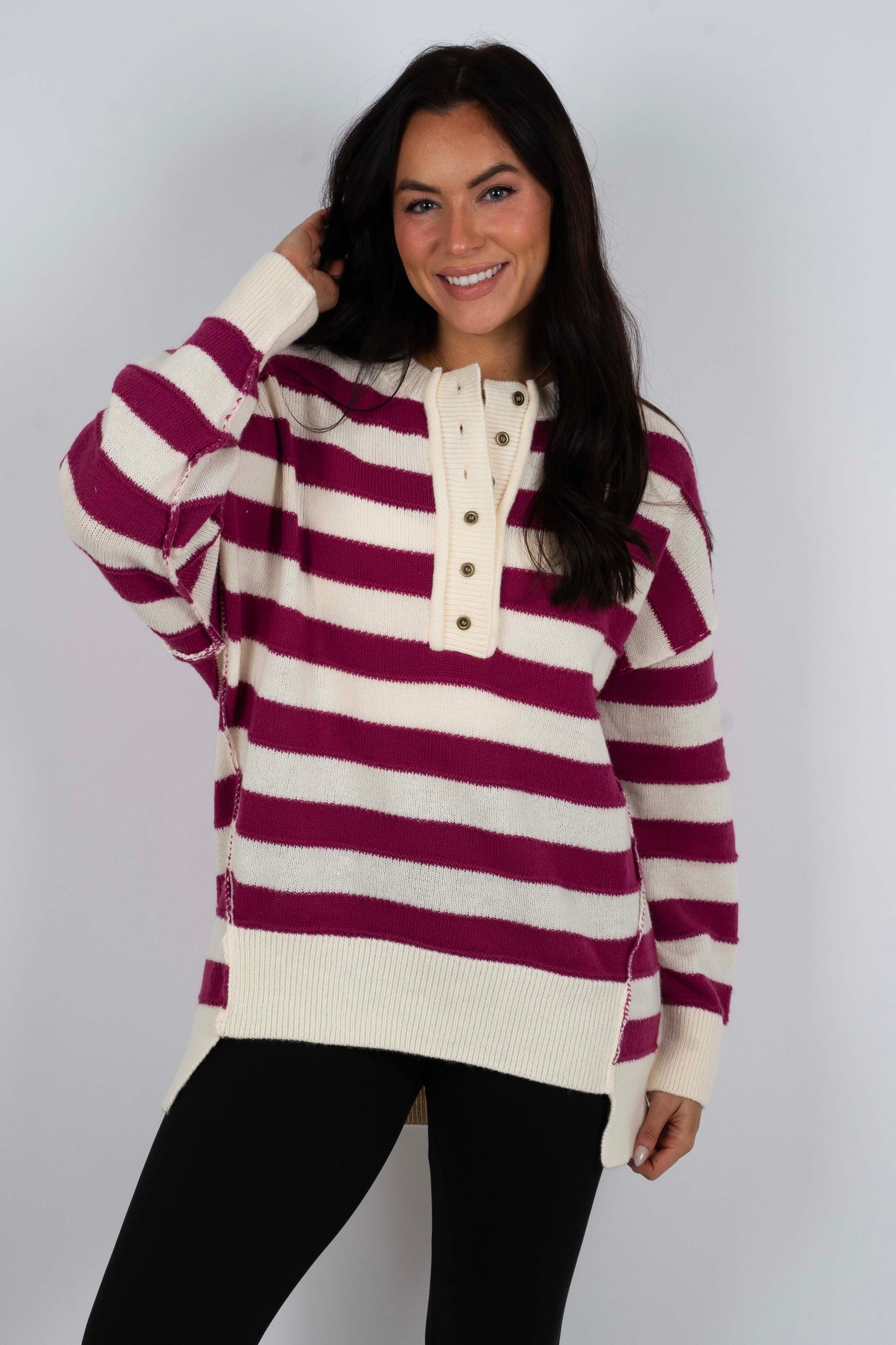 Time To Charm Sweater (Berry)