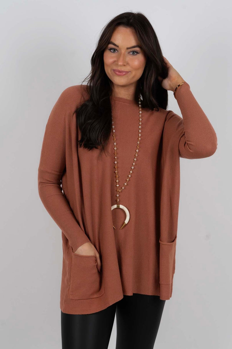 Totally Smitten Sweater (Nut Brown)